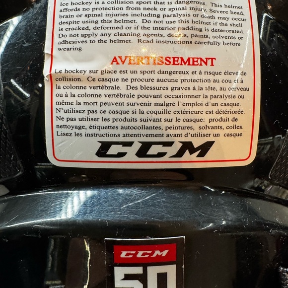 Like New Kids CCM Black Hockey Helmets with Silver Cage - Picture 6 of 9